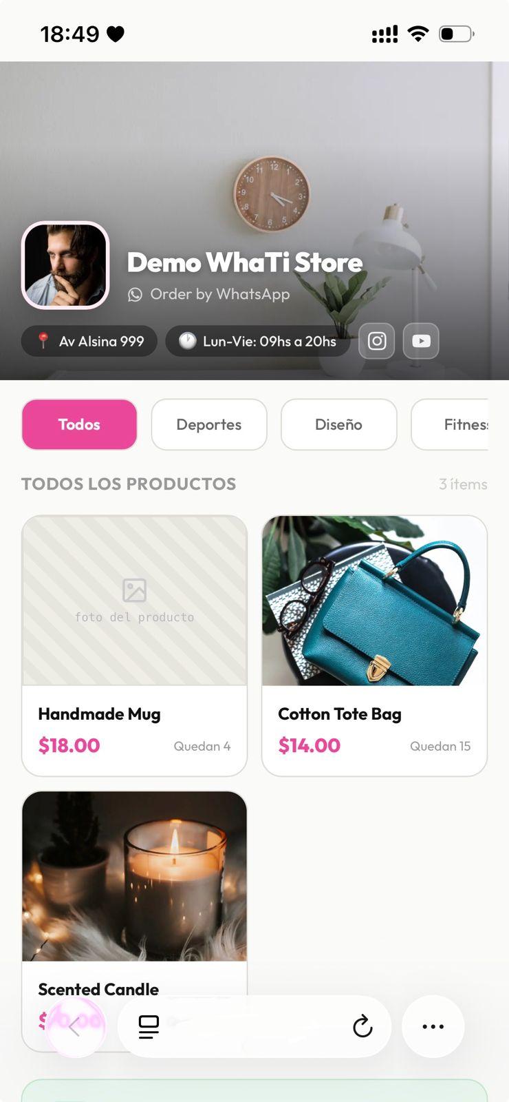 Vista de una tienda en WhaTi (1)